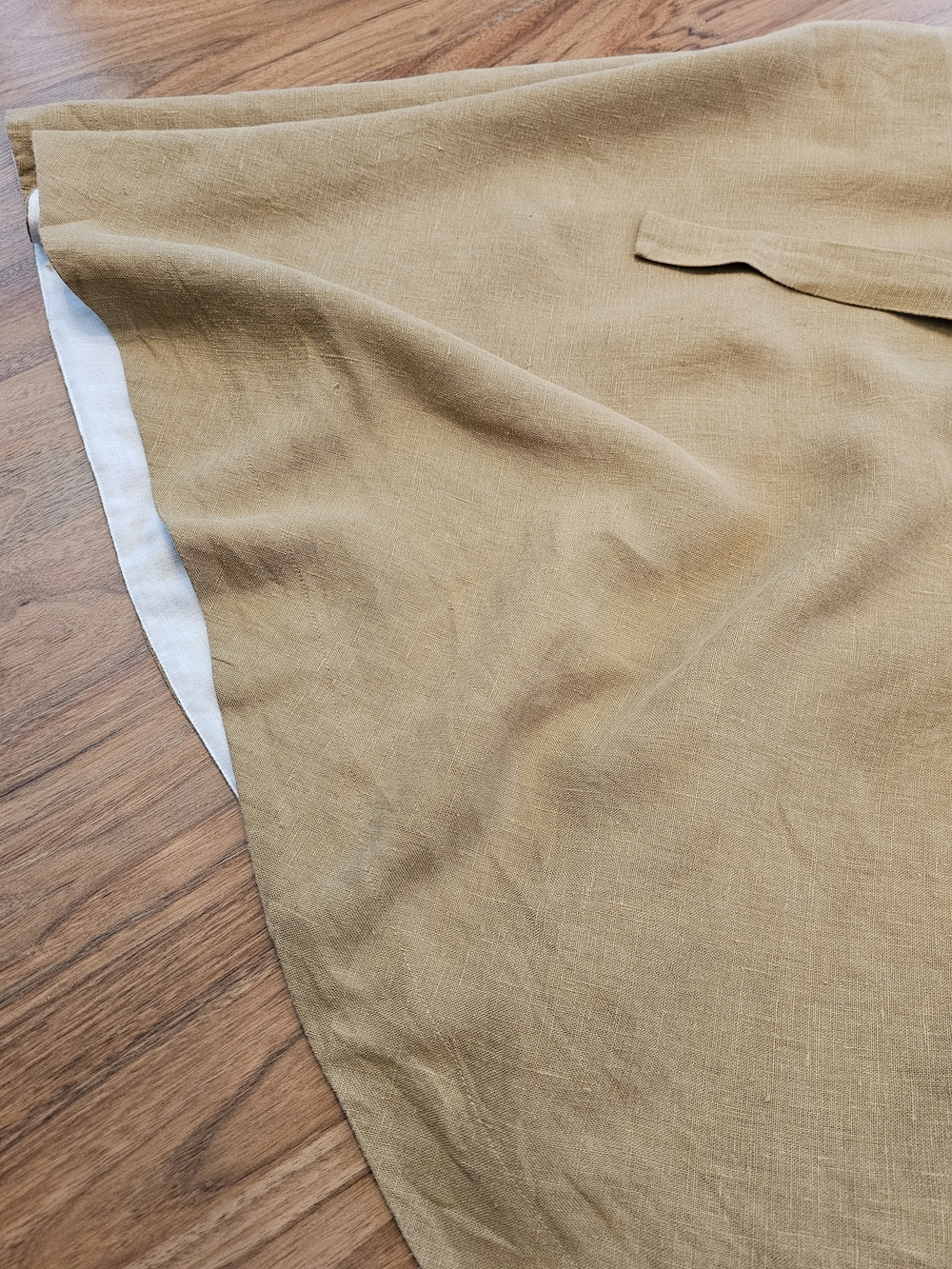 Handsewn Heavyweight Midi Linen Wrap Style Dress Made By VisibleArt On Etsy S: M - Picture 15 of 16